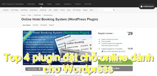 Top 4 plugin đặt chỗ online dành cho WordPress