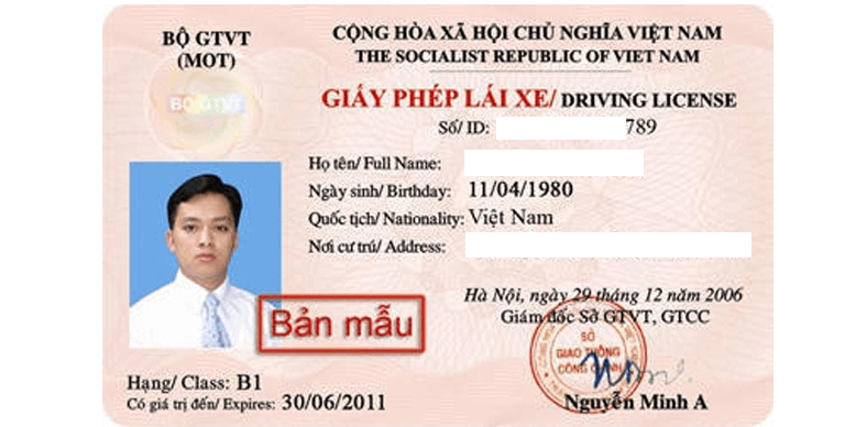 Bằng lái xe hạng B1