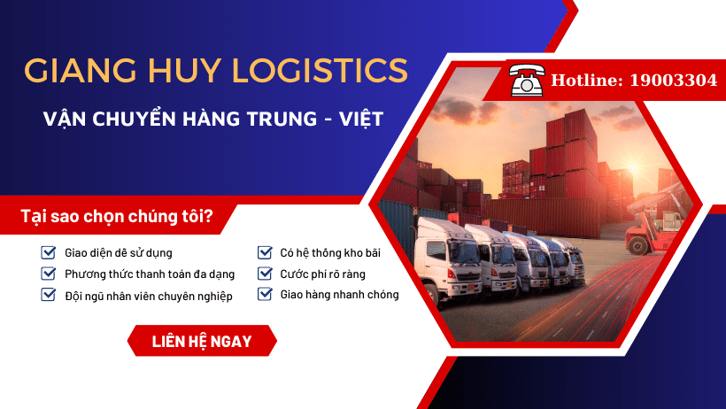 GiangHuy - Đơn vị vận chuyển hàng Trung - Việt uy tín, giá rẻ