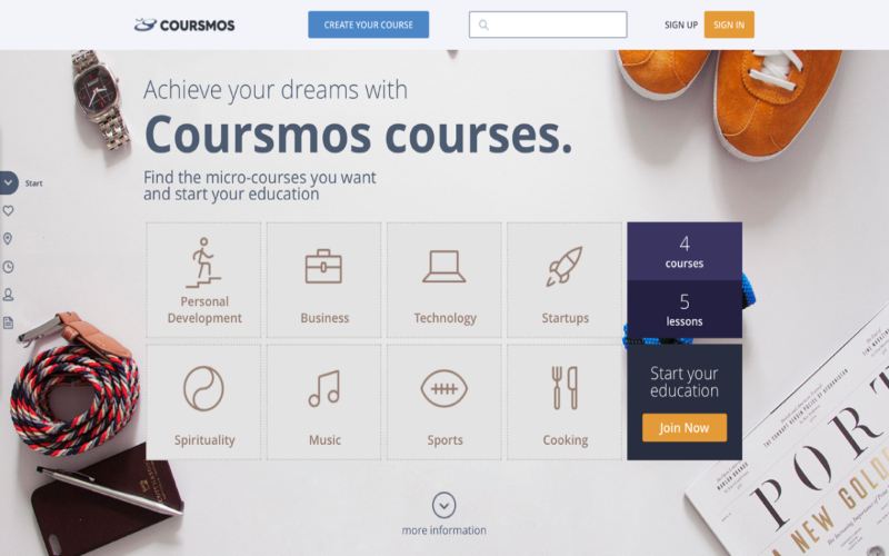 website Coursmos 